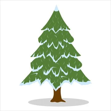 Christmas simple tree vector design. Merry Christmas and a happy new year tre Stock Illustration