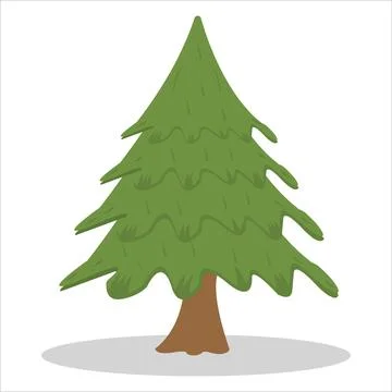 Christmas simple tree vector design. Merry Christmas and a happy new year tre Stock Illustration