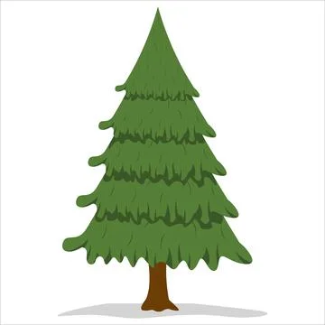 Christmas simple tree vector design. Merry Christmas and a happy new year tre Stock Illustration