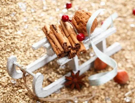 Christmas sledge Stock Photos