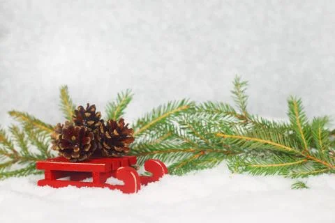 Christmas sledge Stock Photos