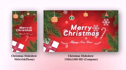 Christmas Slideshow After Effects stock