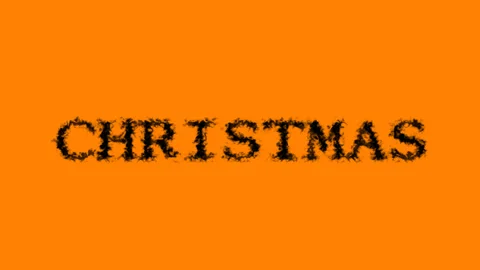 Christmas smoke text effect orange isolated background Stock Footage 138722429