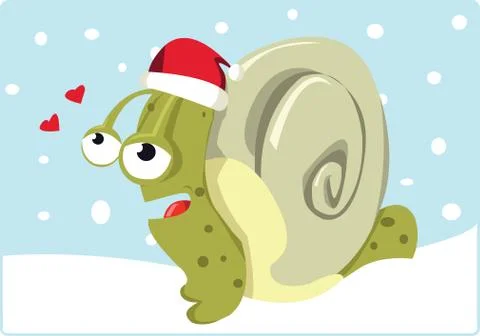 Christmas snail Stock Illustration