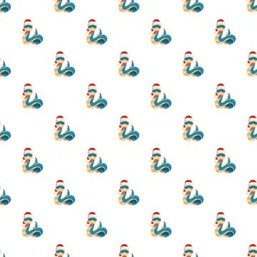 Christmas snake pattern celebrating winter holiday season Illustrazione stock