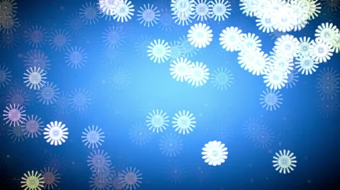 Christmas snow fall with glints or flower pattern - seamless loop, HD Stock Footage 33703037