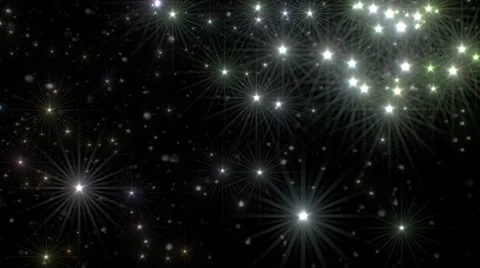 Christmas snow fall with glints or flower pattern - seamless loop, HD Stock Footage 33703063