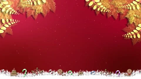 Christmas snow falling on red background Stock Footage 321198758