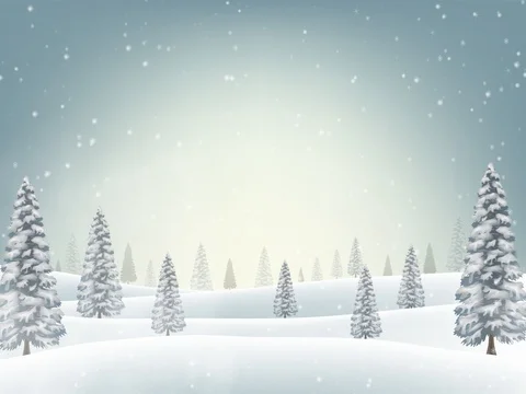 Christmas snow field with tree background Stock Footage 81730388