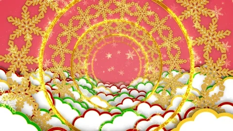 Christmas Snow Flake Clouds Background Stock Footage 204145421