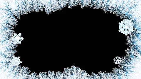 Christmas Snow Frame Stock Footage 121741925
