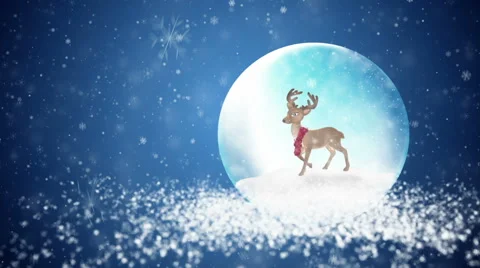 Christmas snow globe Stock Footage 57755464