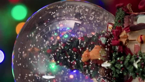 Christmas snow globe. Stock Footage 219461835