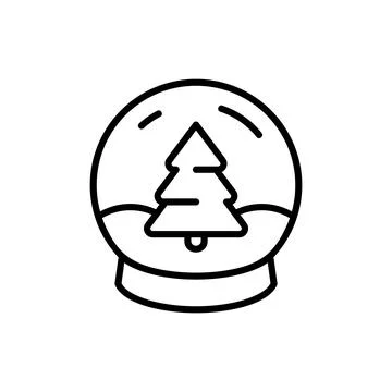 Christmas snow globe icon Stock Illustration