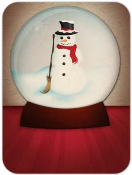 Christmas Snow Globe Stockillustratie