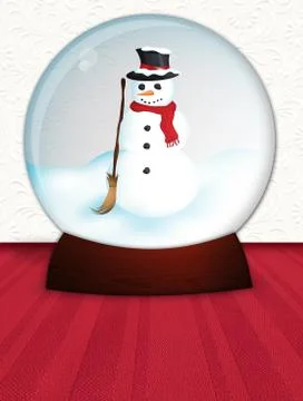 Christmas Snow Globe Stockillustratie