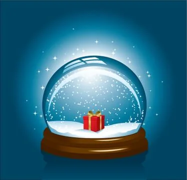 Christmas snow globe Stock Illustration