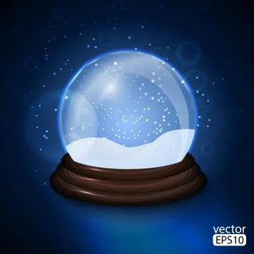 Christmas snow globe Illustrazione stock