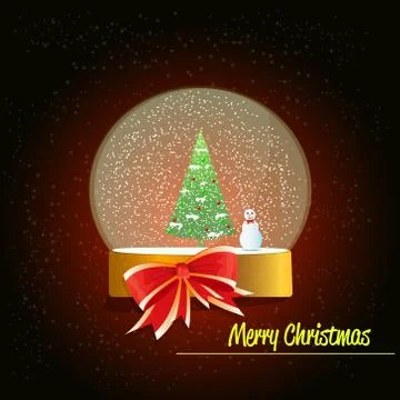 Christmas snow globe Stock Illustration