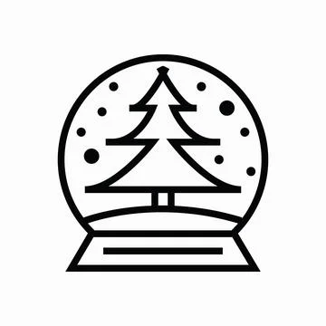 Christmas snow globe Illustrazione stock