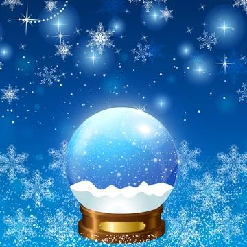Christmas snow globe loop Illustrazione stock