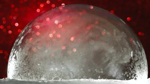 Christmas snow globe snowflake flying Stock Footage 100532642