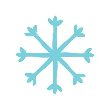 Christmas snow icon flat Stock Illustration