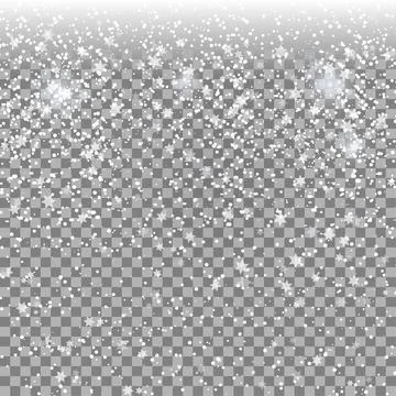 Christmas snow on a isolated background, vector illustration Stock Illustration