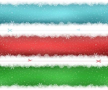 Christmas snow pattern on box or shelf Stock Illustration