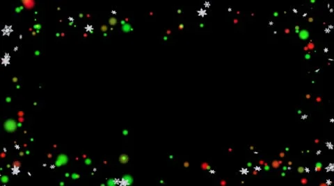 Christmas Snow &amp; Spheres Frame 库存影片 9495223