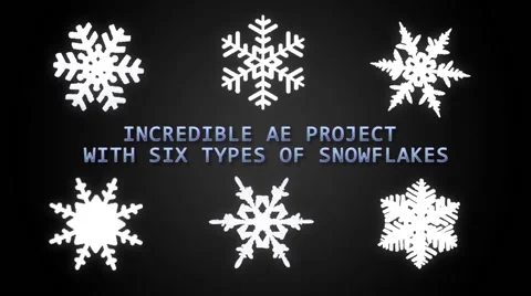 Christmas Snow - Stylized snowflakes Stock After Effects