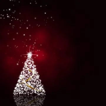 Christmas snow tree Stock Photos