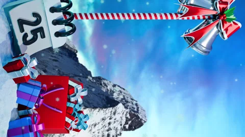 Christmas Snow Vertical Concept 2 Stock Footage 314784318