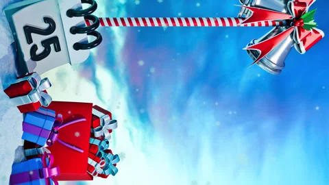 Christmas Snow Vertical Concept Stock-Footage 314784341