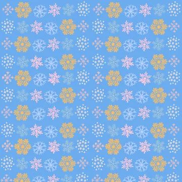 Christmas, snow, winter, snowflake, pattern, snowflakes, seamless, vector, holid 스톡 일러스트