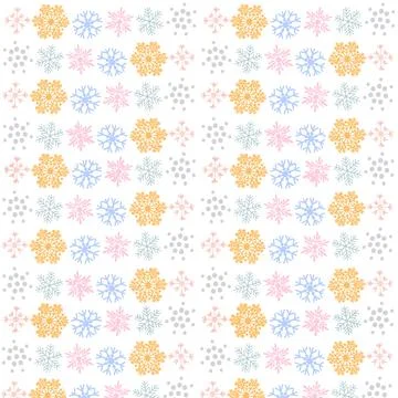Christmas, snow, winter, snowflake, pattern, snowflakes, seamless, vector, holid Illustrazione stock