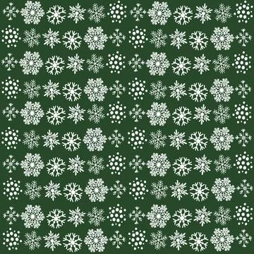 Christmas, snow, winter, snowflake, pattern, snowflakes, seamless, vector, holid Stock Illustration