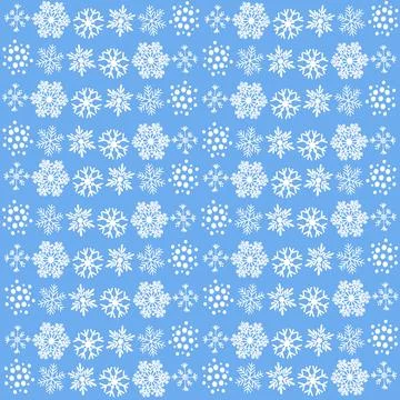 Christmas, snow, winter, snowflake, pattern, snowflakes, seamless, vector, holid Stock Illustration