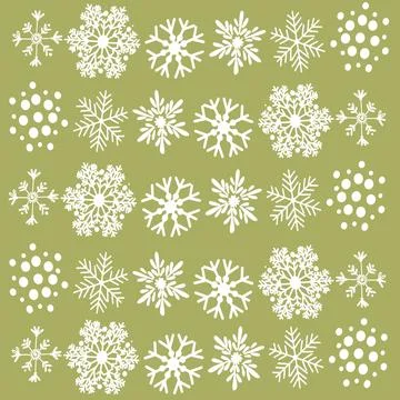Christmas, snow, winter, snowflake, pattern, snowflakes, seamless, vector, holid Stock Illustration
