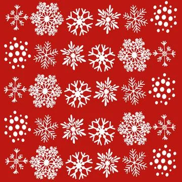 Christmas, snow, winter, snowflake, pattern, snowflakes, seamless, vector, holid 스톡 일러스트