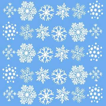 Christmas, snow, winter, snowflake, pattern, snowflakes, seamless, vector, holid Stock Illustration