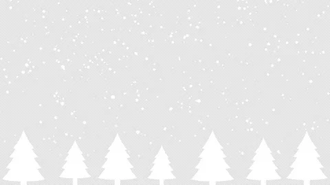 Christmas snowfall and trees background (transparent background, seamless loop) Stock Footage 162396564