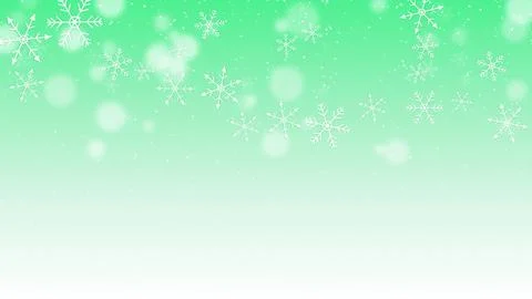 Christmas Snowfall Copy Space Abstract Background in Emerald Green Palette .. Stock Illustration