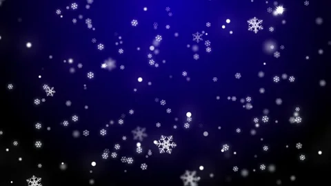 Christmas snowfall on gradient blue background Stock Footage 321387794