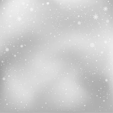 Christmas snowfall on gray background Stock Illustration