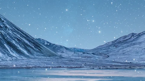 Christmas Snowfall loop photo Animation Background Stock Footage 224442613