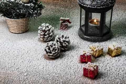 Christmas snowfall Foto stock