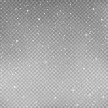 Christmas snowfall transparent background Stock Illustration