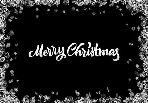 Christmas snowflake abstract background with falling scattered snow for winte Illustrazione stock