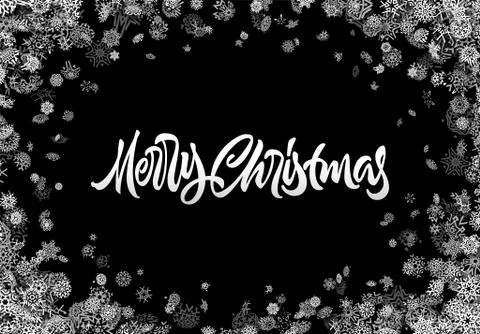 Christmas snowflake abstract background with falling scattered snow for winte イラスト素材